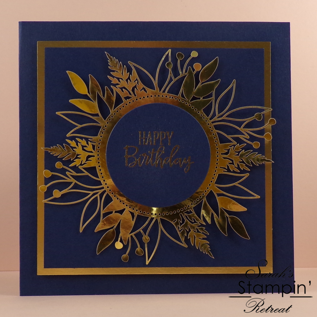 Navy and Forever Gold Handmade Birthday Card