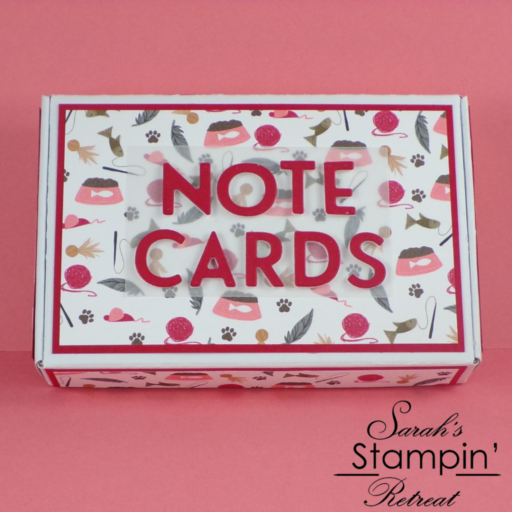Handmade Note Card Gift Box using Stampin Up Playful Pets