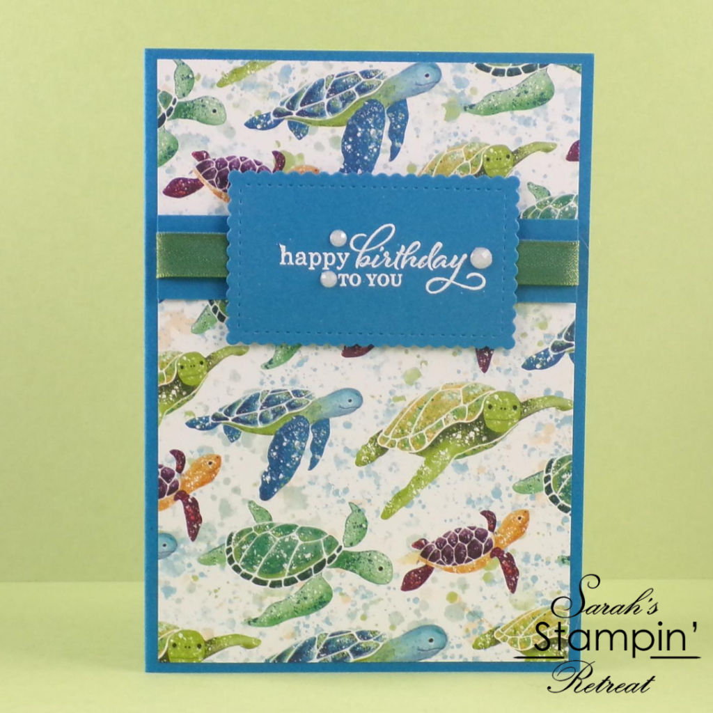 Whale of a Time Turtle Birthday Card