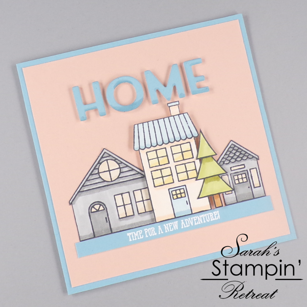 New Home Card with Coming Home Stamps