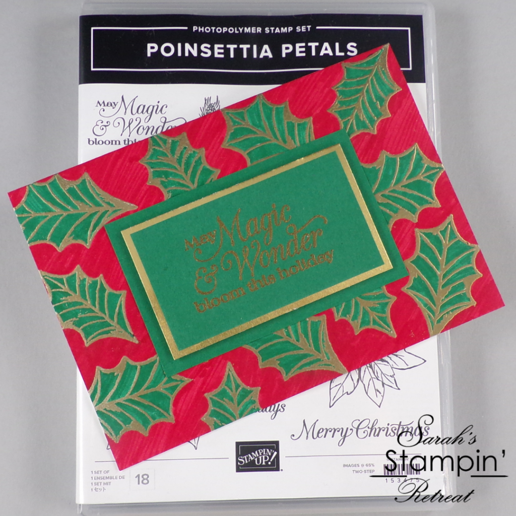 Poinsettia Petals Handmade Christmas Card