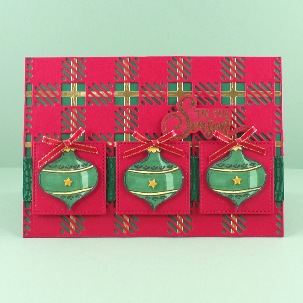 Tag Buffet Christmas Card with Best Plaid Background