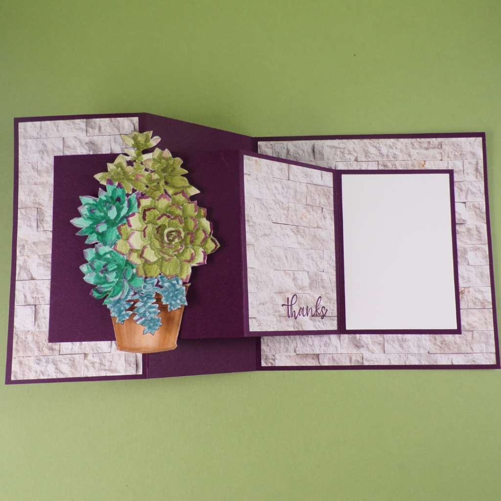 Succulent z-fold card