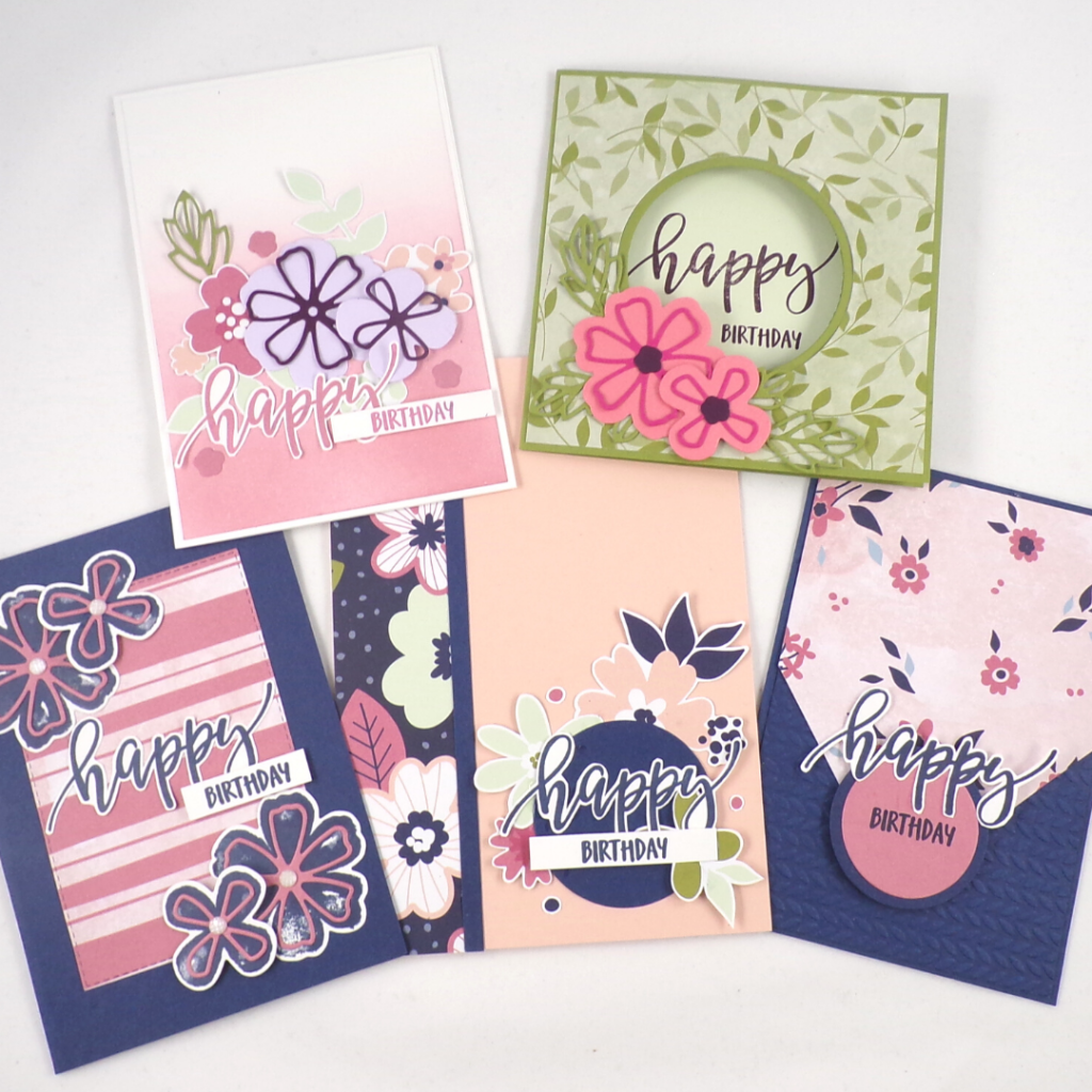 5 cute cards with Pretty Perennials