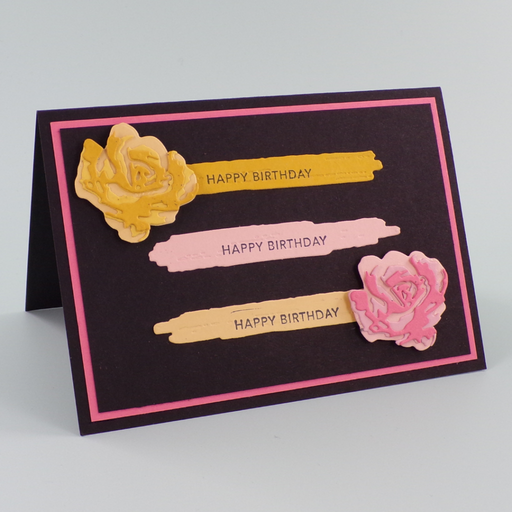 Handmade Birthday Card created with Brushed Blooms