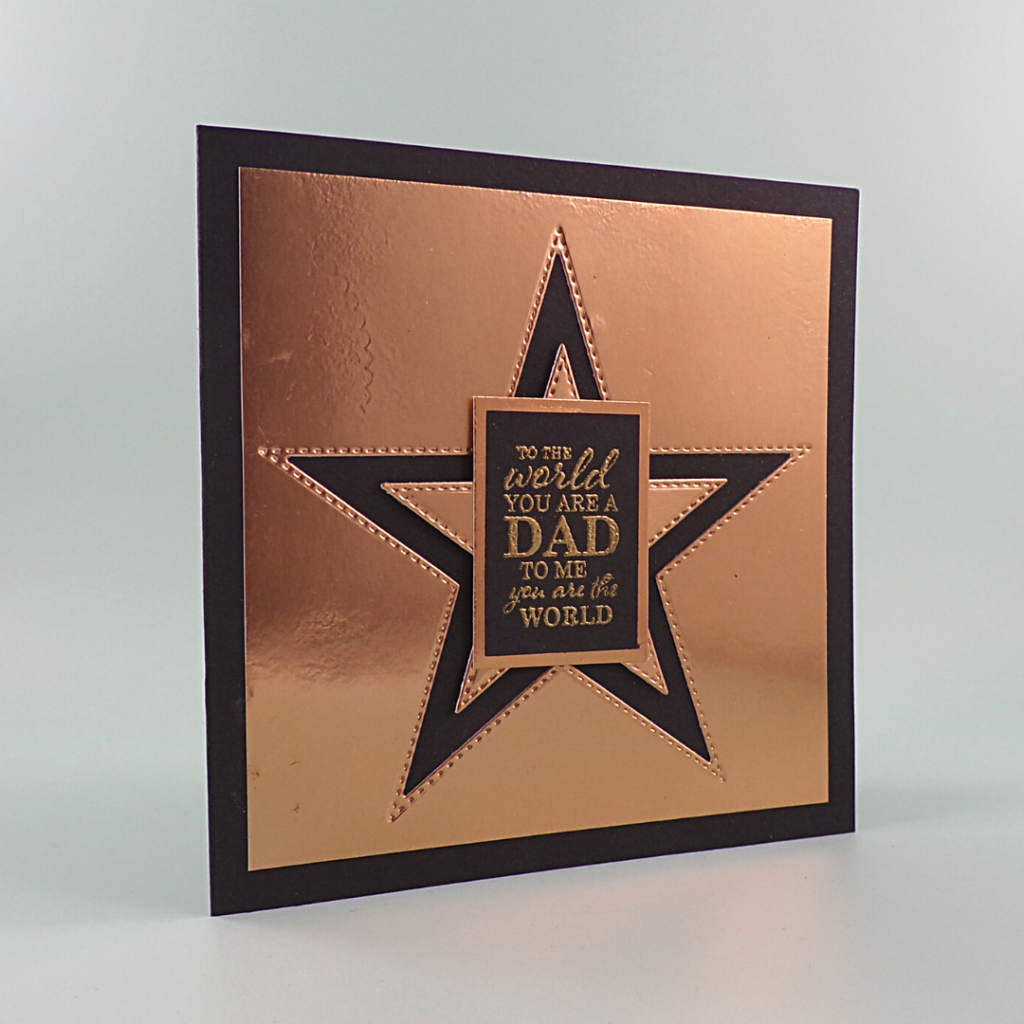 Masculine Card created with Stitched Star Dies from Stampin Up!