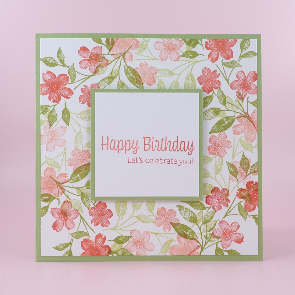Simple Stamped Birthday Card with Sweet as a Peach