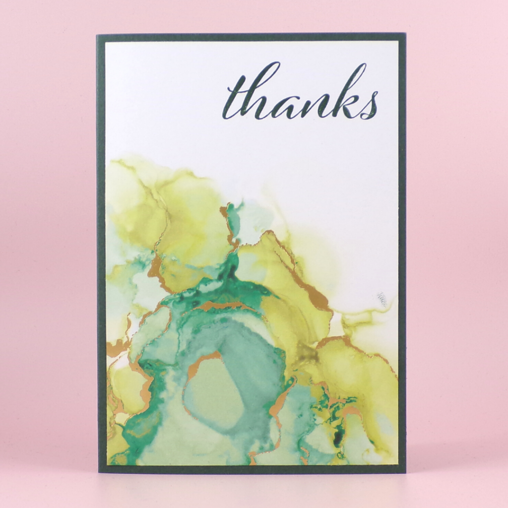 Handmade Thank You Card created with Expressions in Ink from Stampin Up!