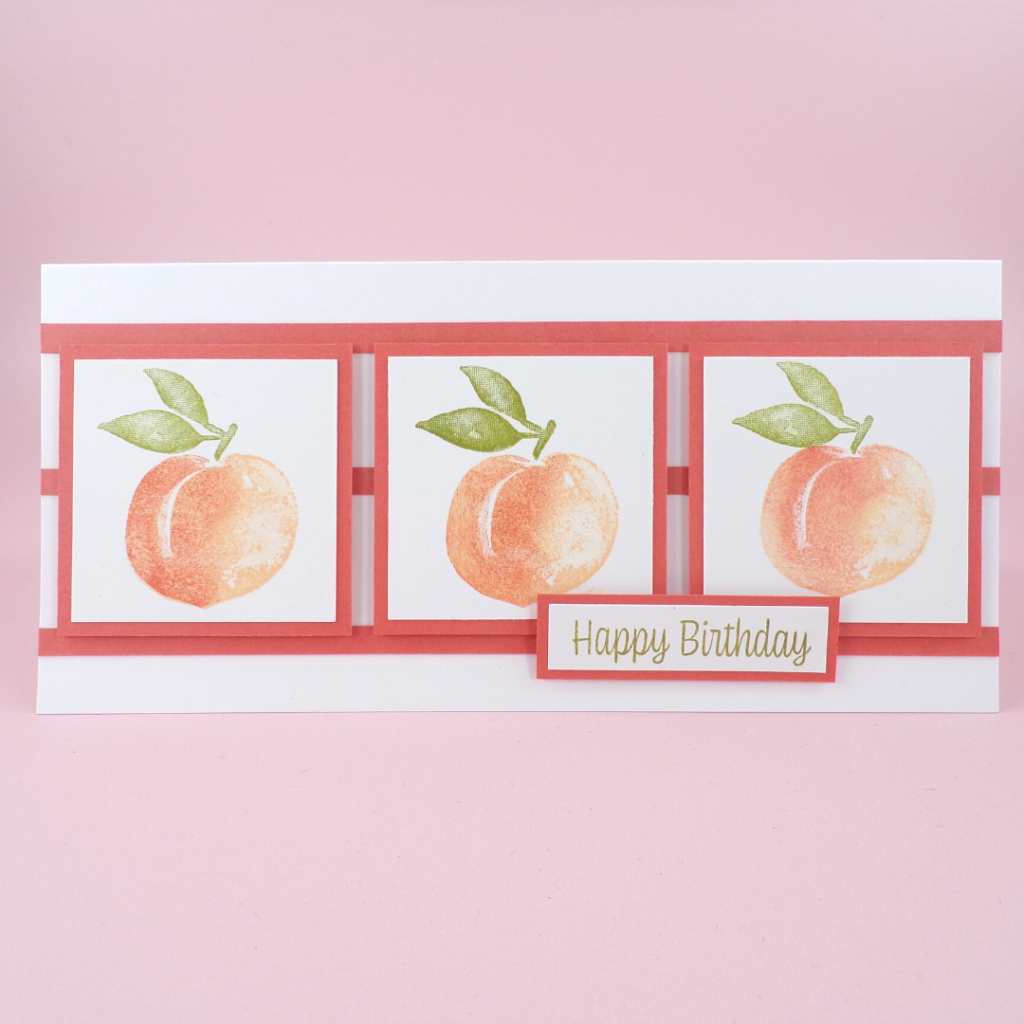 Handmade Birthday Card with the Sweet as a Peach stamp set from Stampin Up