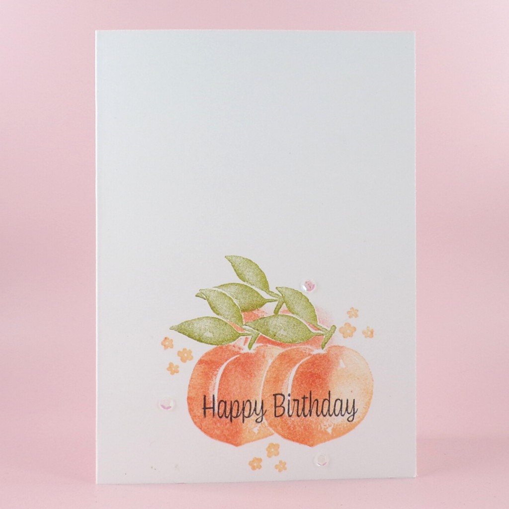 Handmade Birthday Card with the Sweet as a Peach stamp set from Stampin Up