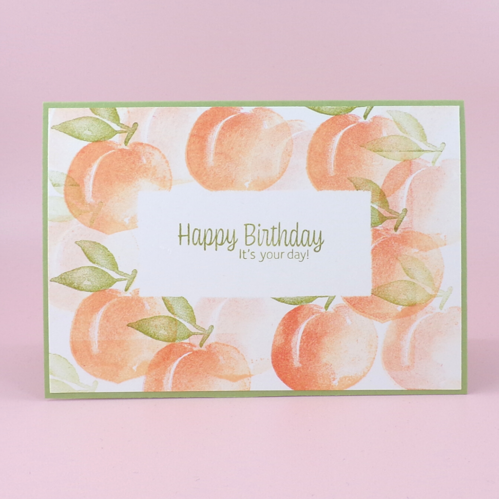 Handmade Birthday Card with the Sweet as a Peach stamp set from Stampin Up