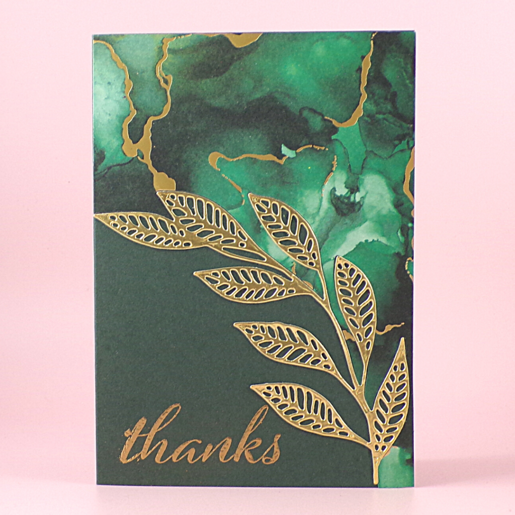 Handmade Thank You Card created with Expressions in Ink from Stampin Up!