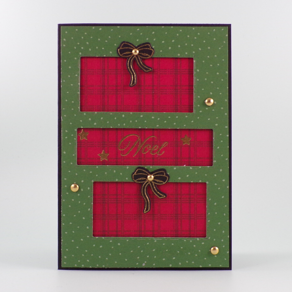 Handmade Christmas Card Created with the Peaceful Prints DSP from Stampin Up!