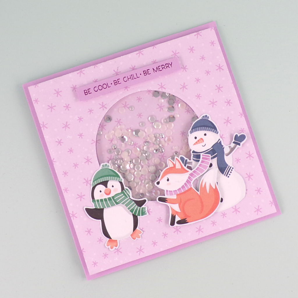 Christmas Shaker Card with Penguin Playmates