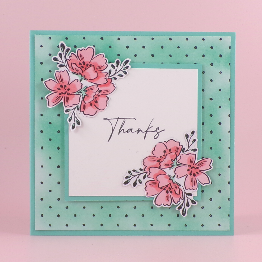 Handmade Thank You Card with Beautifully Penned from Stampin Up