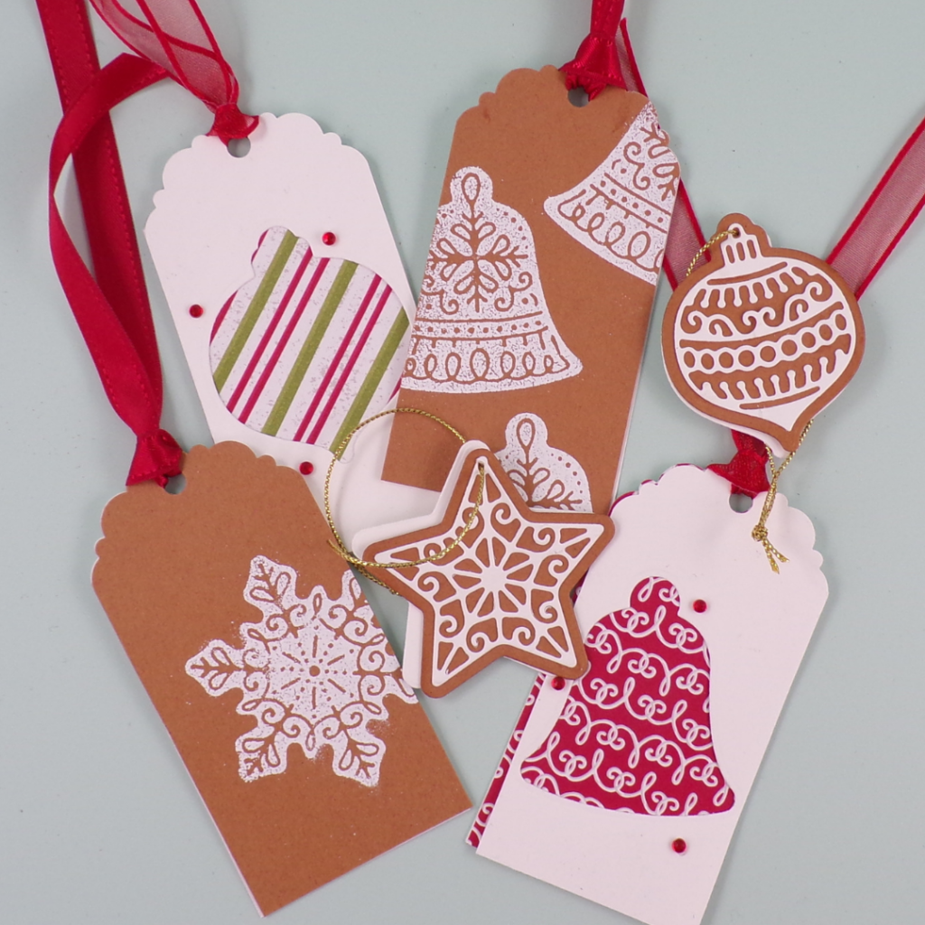 Simple Tags with Gingerbread & Peppermint