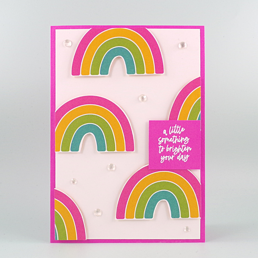 Handmade Card created with Rainbow of Happiness from Stampin' Up!