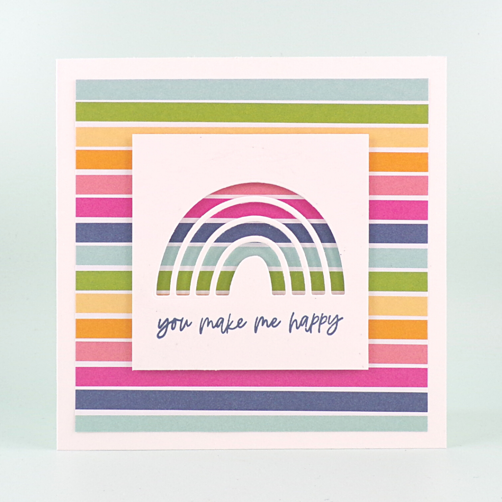 Handmade Card created with Rainbow of Happiness from Stampin' Up!