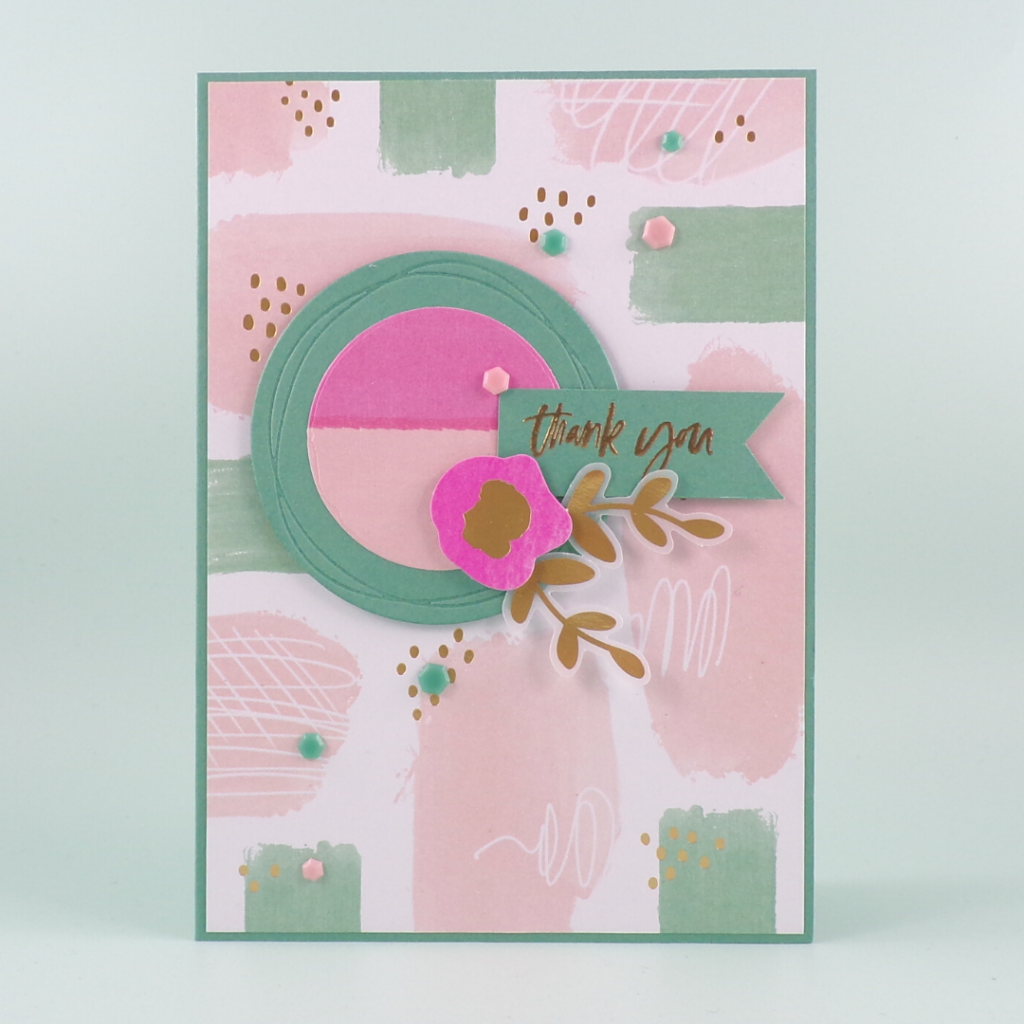Handmade Thank You Card Created with Abstract Beauty from Stampin' Up!