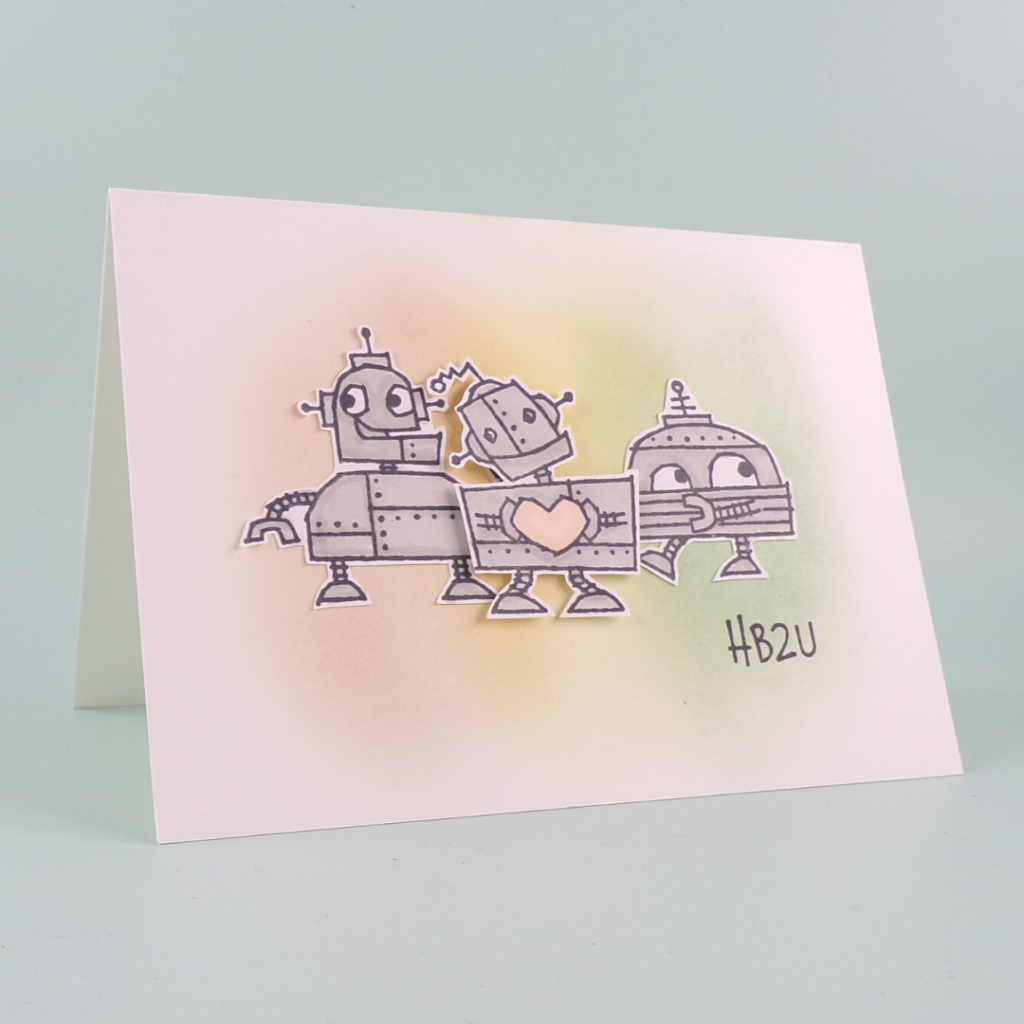 How to Create a Handmade Robot Birthday Card with Nuts & Bolts