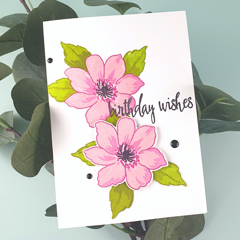 Birthday Card created with Altenew Garden Delights Layering Stamps