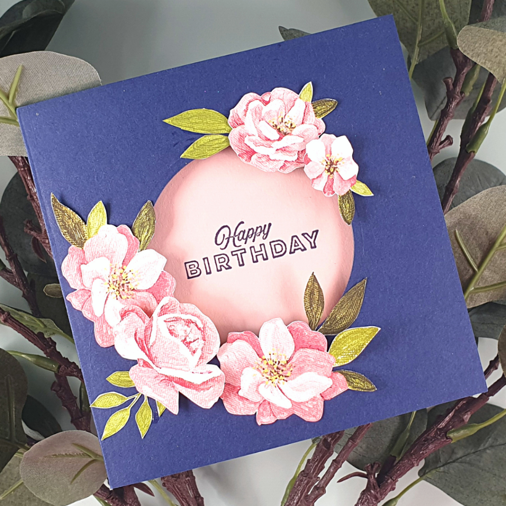 Handmade Floral Birthday Card using Hues of Happiness from Stampin Up
