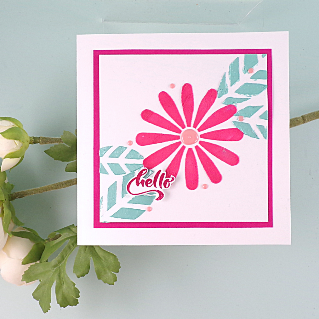 Stenciled Card created using the Tonic Studios 17 Magazine