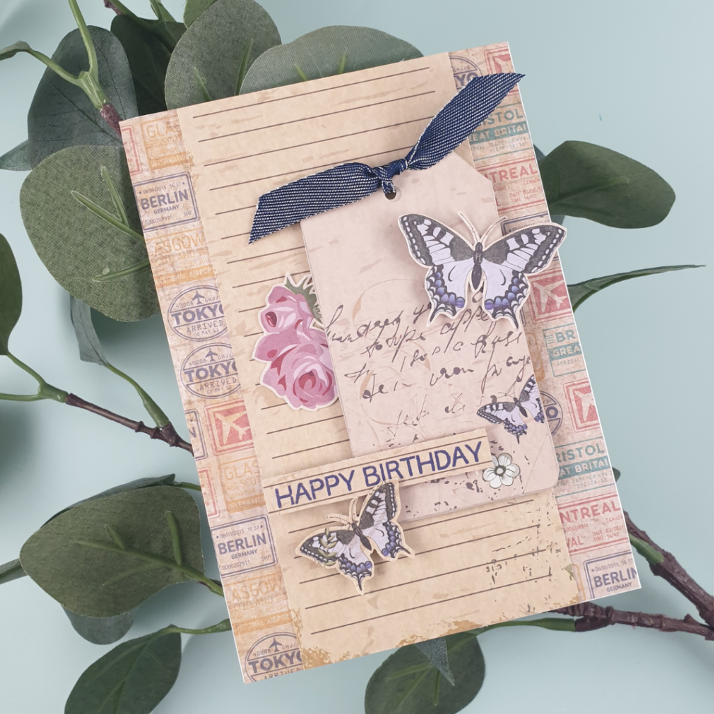 Handmade Butterfly Birthday Card using Everyday Journaling Thoughts on Travel