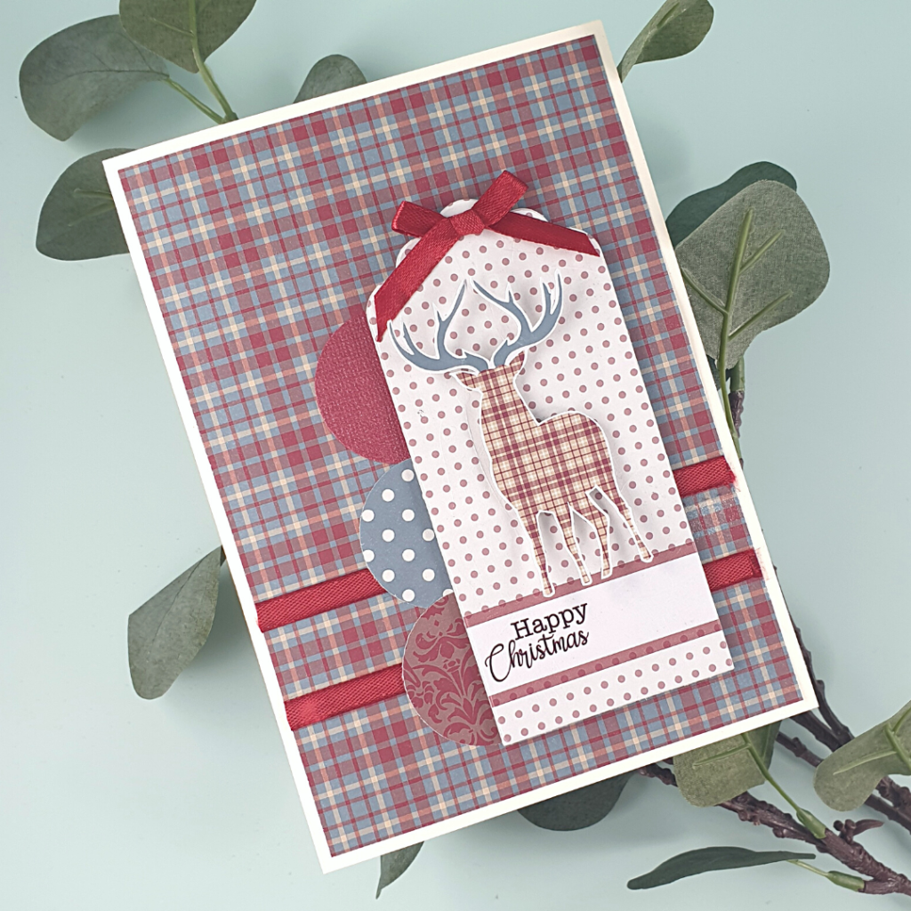 Handmade Christmas Card created using the John Next Door Magazine Box Kit