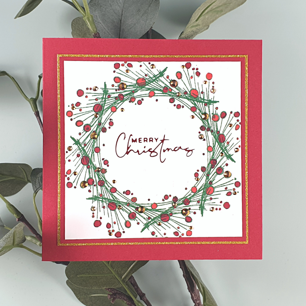 Christmas Card to show off your Christmas Floral Stamps