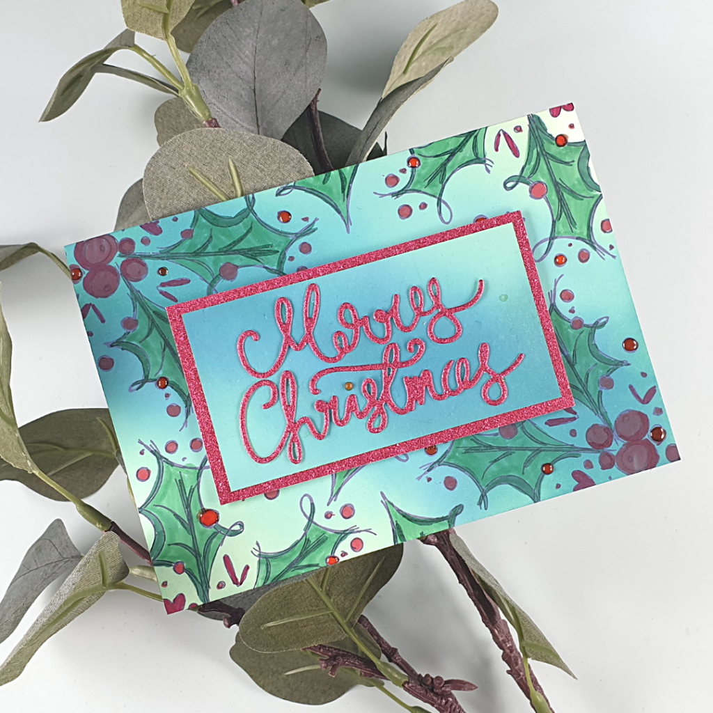 Christmas Card to show off your Christmas Floral Stamps