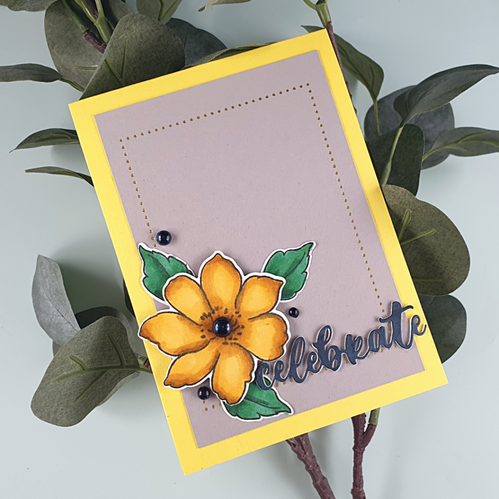 Floral Celebrate Card using layering stamps from Altenew