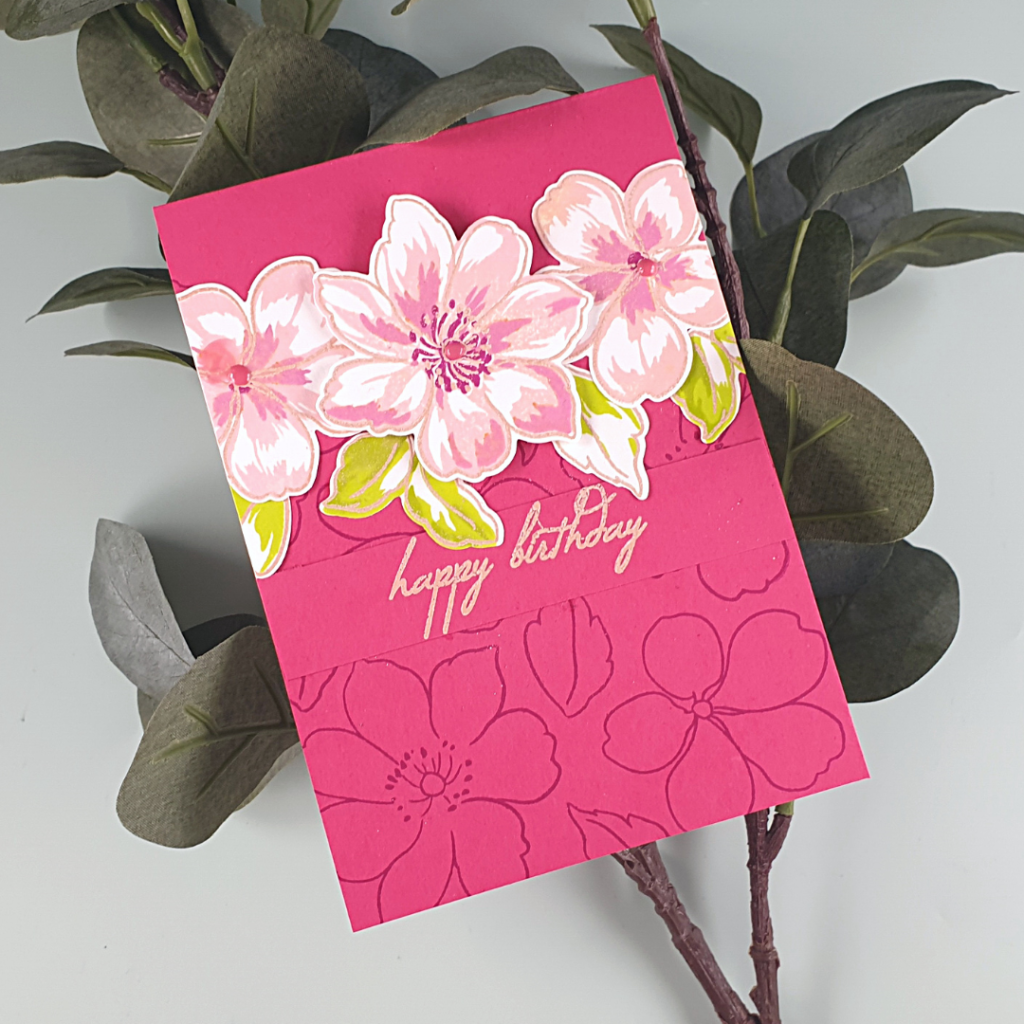 Floral Birthday Card using layering stamps from Altenew