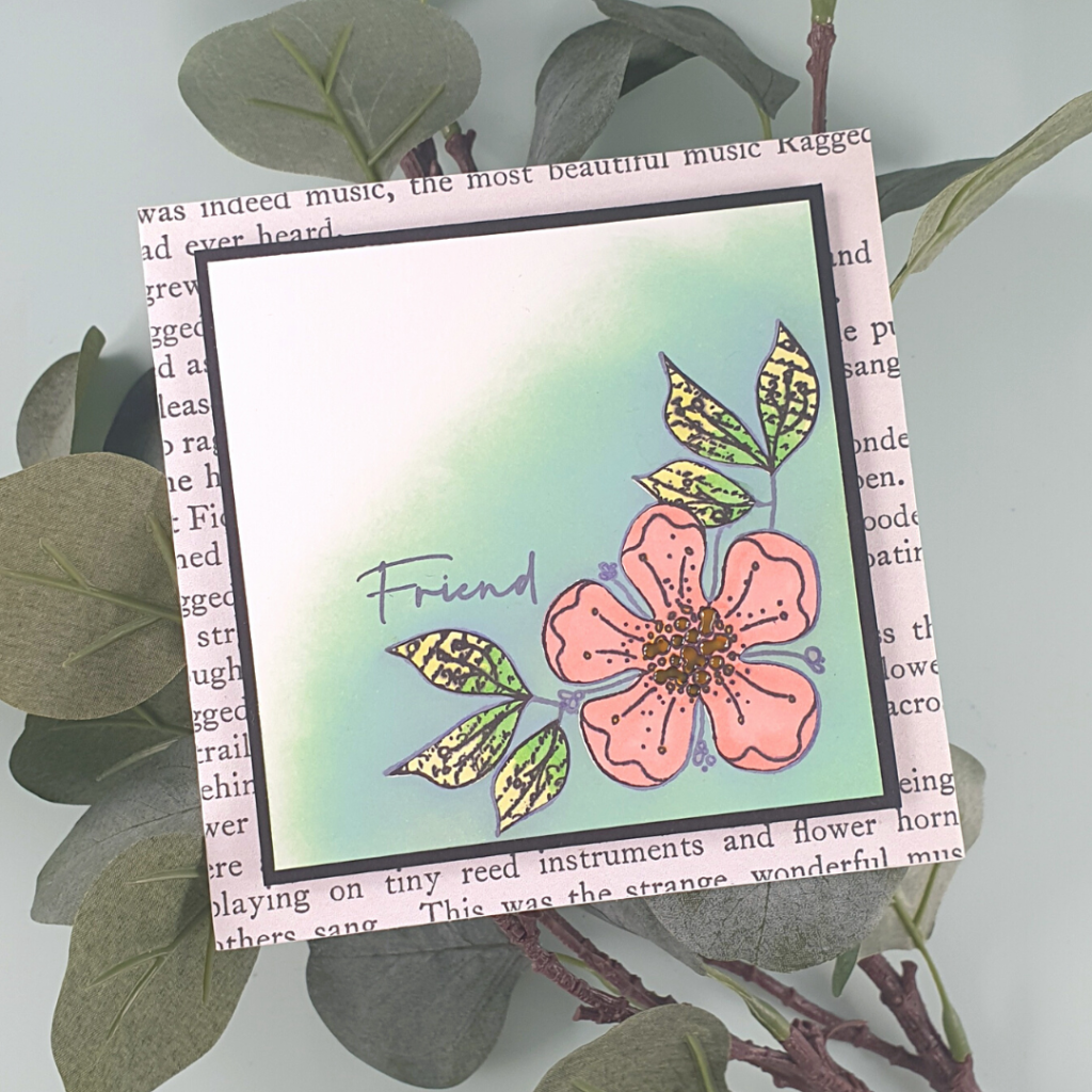 Using Book Pages for your cardmaking with the Funky Flowers Collection from Polkadoodles