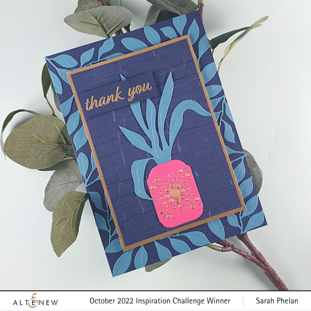 Handmade Thank You Card created using the new Boho Chic Release from Altenew