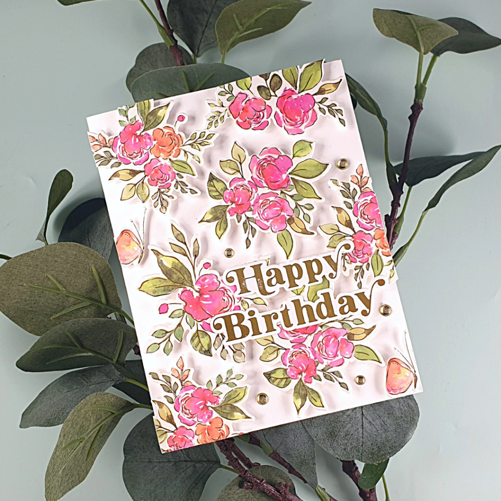Handmade Card created with Pink Fresh Studios English Garden Washi Tape