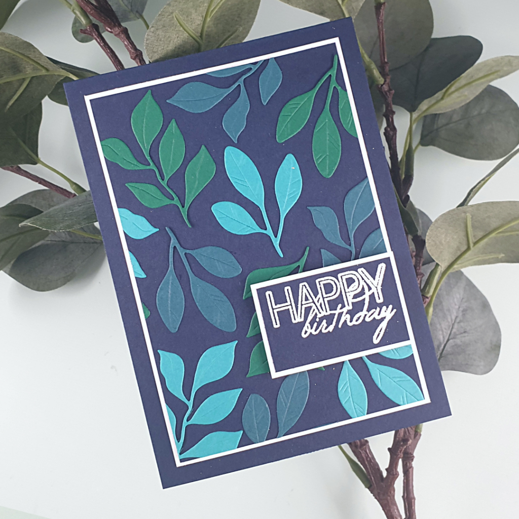 Handmade Card created using a die-cut background technique