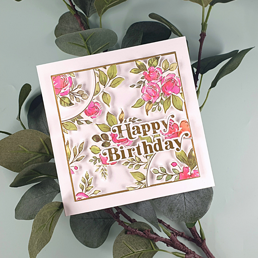 Handmade Card created with Pink Fresh Studios English Garden Washi Tape