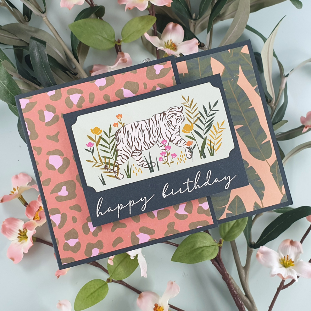 Handmade Birthday Card created with the Finding Paradise Collection from Dovecrafts