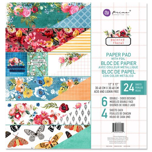 Prima Marketing Painted Florals Patterned Paper