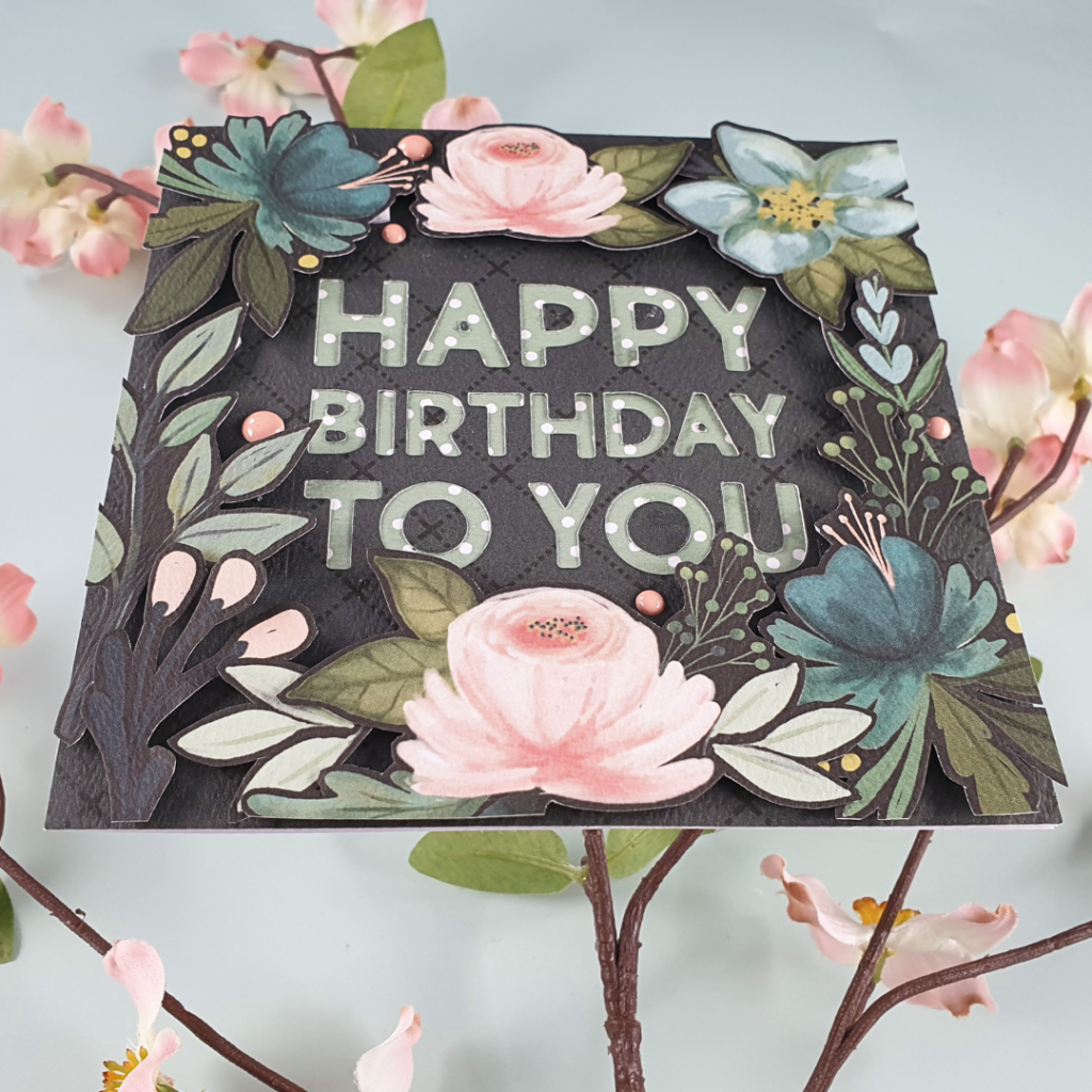 Layering Patterned Paper To Create a Luxury Birthday Card