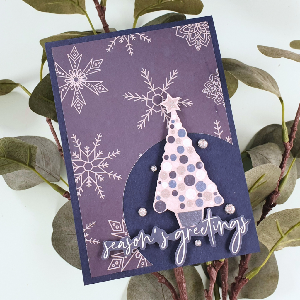 Christmas Card created using Winter Wonderland Patterned Paper from DRK Crafts