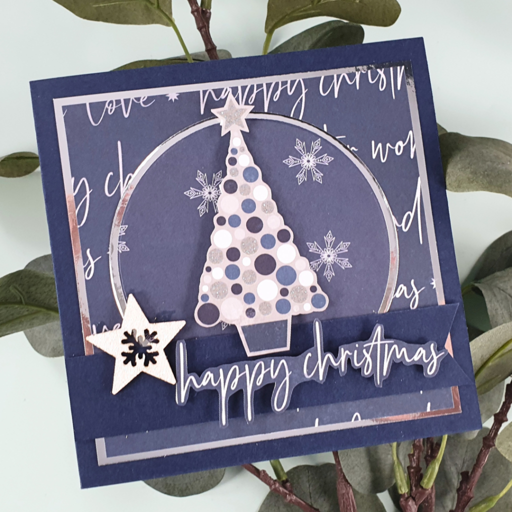 Christmas Card created using Winter Wonderland Patterned Paper from DRK Crafts