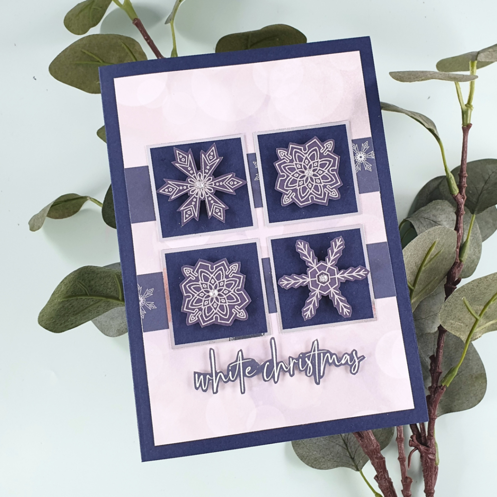 Christmas Card created using Winter Wonderland Patterned Paper from DRK Crafts