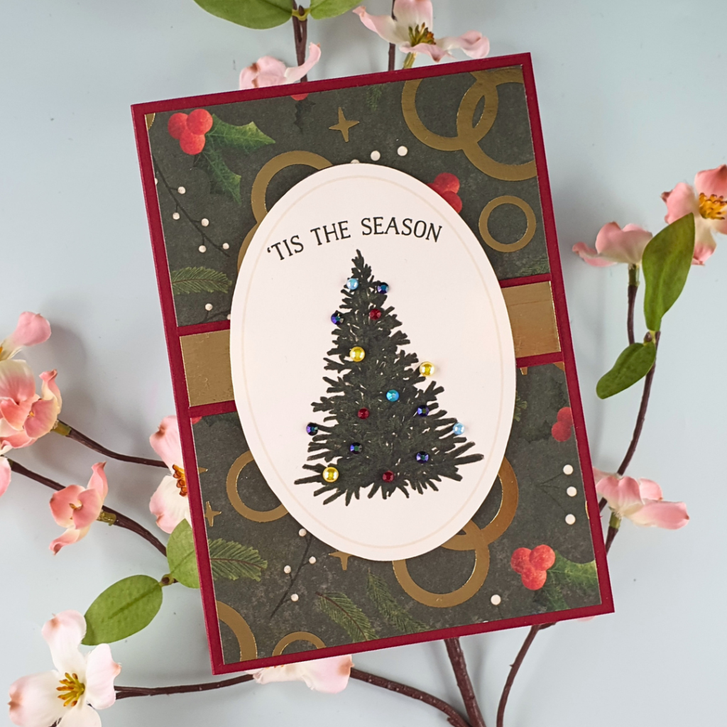 Handmade Christmas Card created using the Cut-Apart pieces from the First Edition 12 Days of Christmas Paper Pad