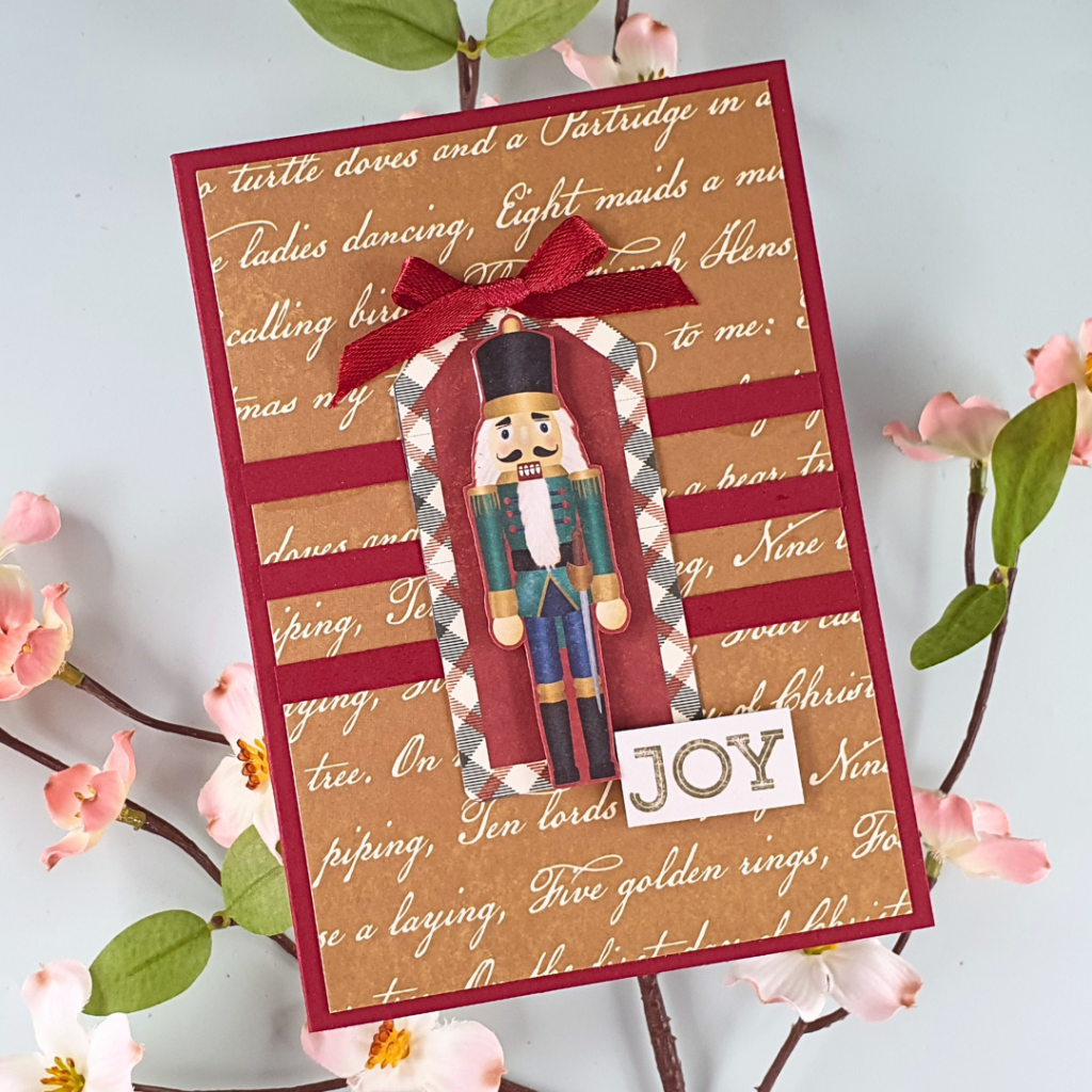 Handmade Christmas Card created using the Cut-Apart pieces from the First Edition 12 Days of Christmas Paper Pad