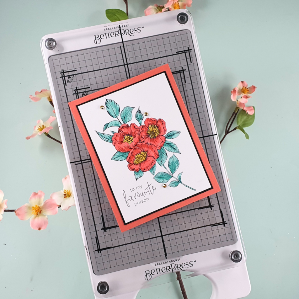 Get crafty and create this gorgeous handmade card with the Betterpress Letterpress System