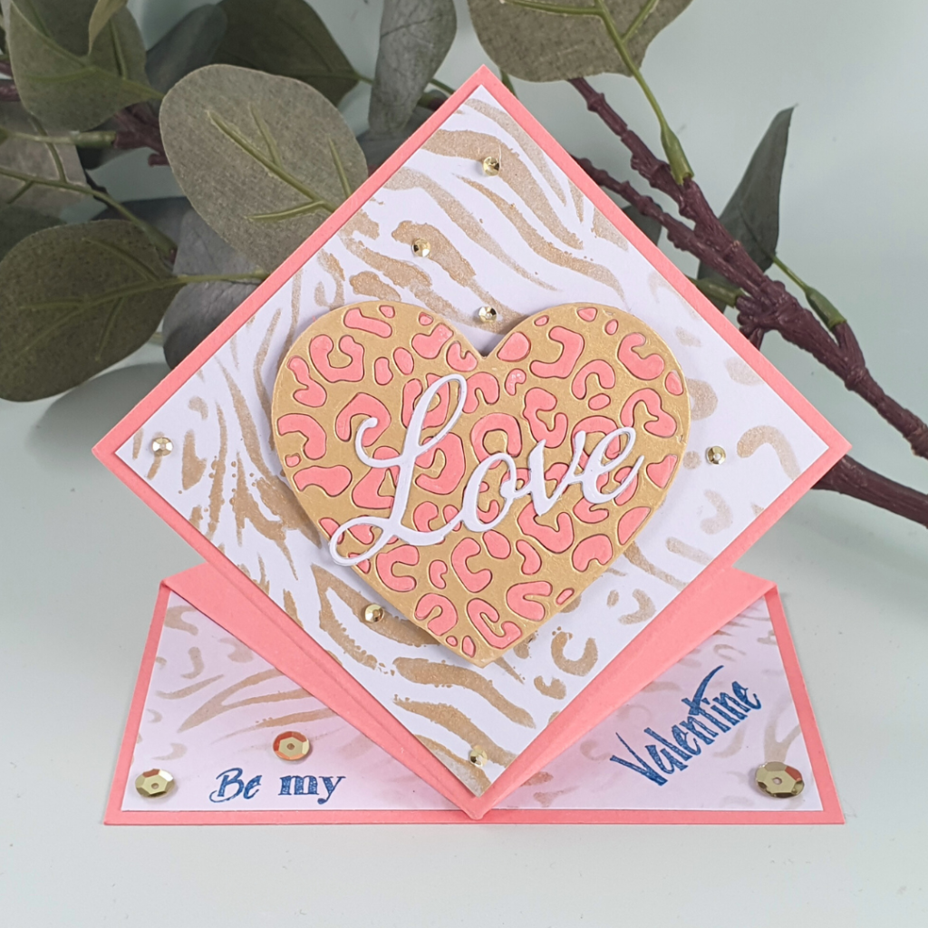 Heart Card created by Sarah Phelan using the latest Crafter's Companion magazine