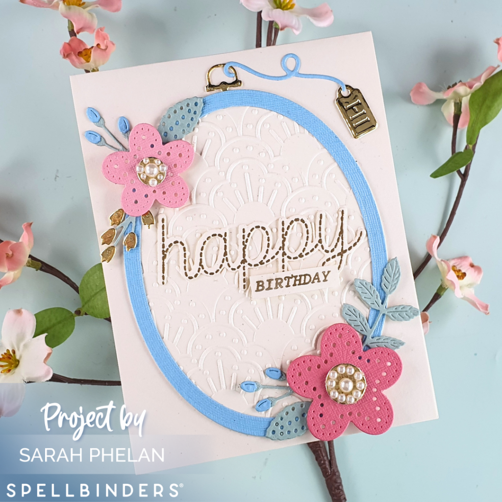 Handmade Card created using the Stitching Die of the Month from Spellbinders - you decide whether to stitch!