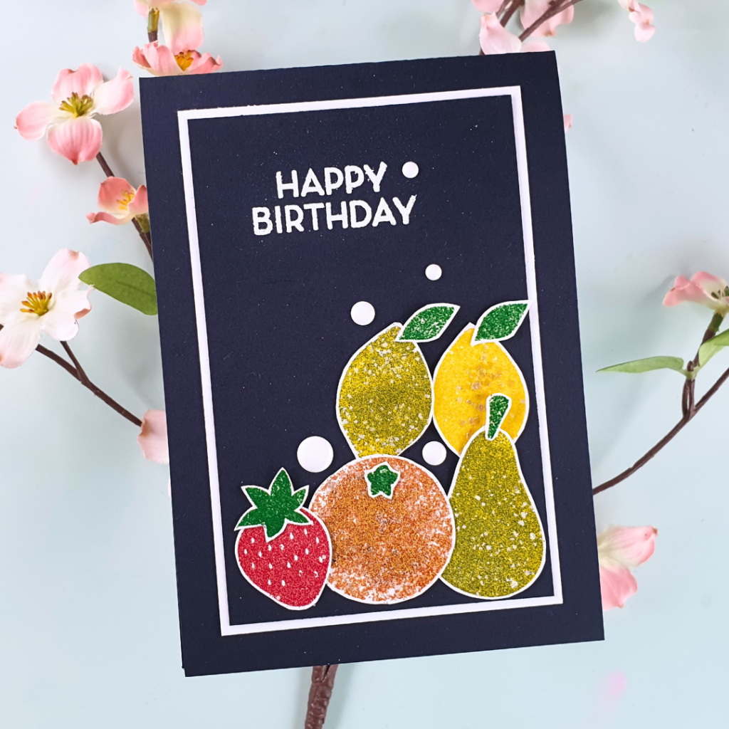 Handmade Card created using the Citrus Quad of Mixed Media Embossing Powders from Wow! Embossing